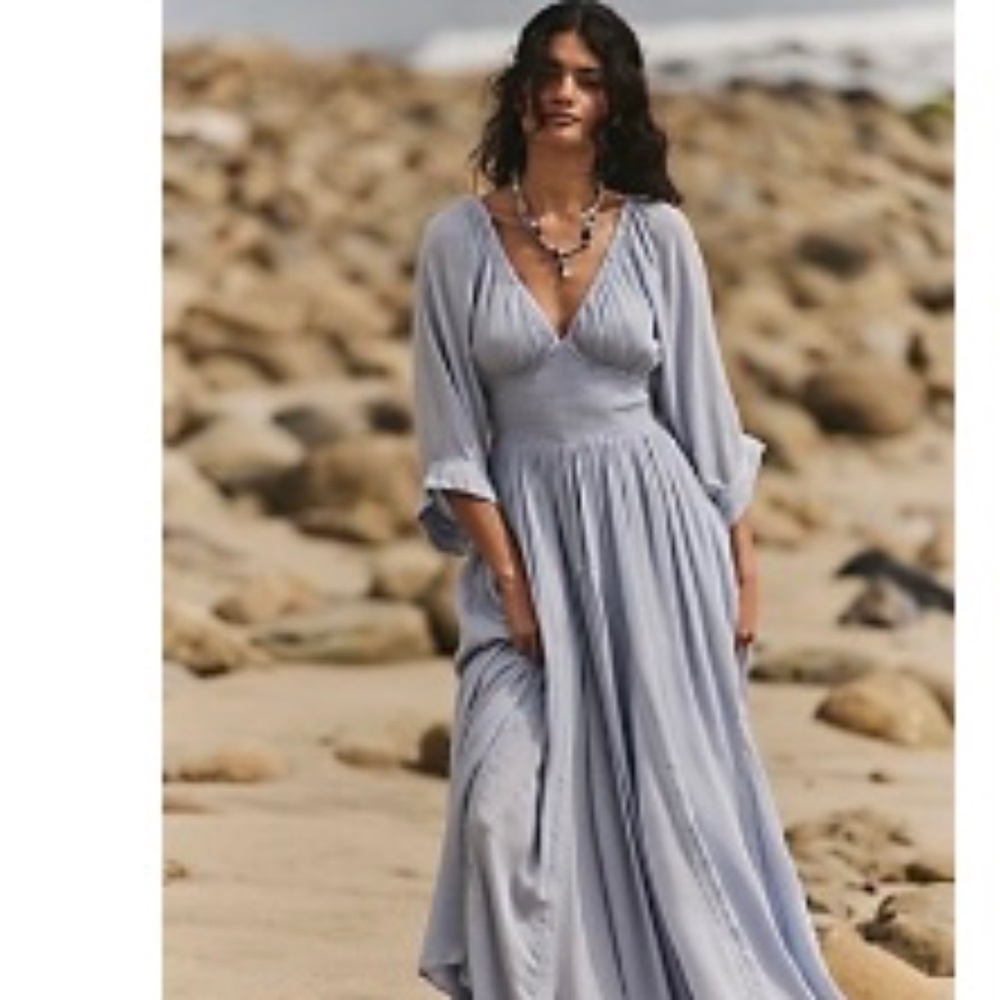Free People Light Blue Maxi Dress